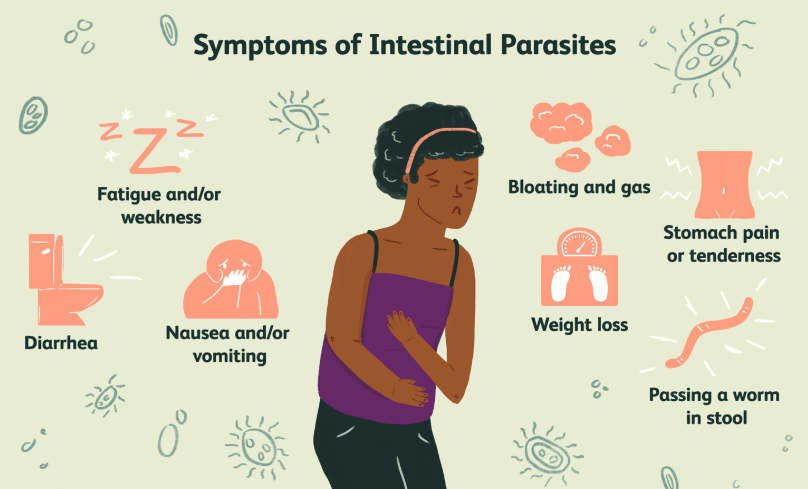 IBD and gut parasites , Symptoms of intestinal parasites, Someone with belly ache