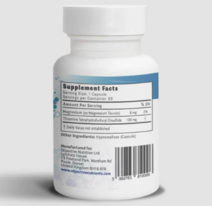 bottle thiamax at back label