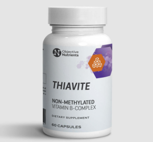 Thiavite non-methylated Vitamin B-complex supplement bottle
