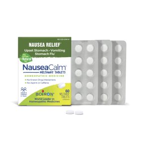Naseacalm tablets NauseaCalm homeopathic tablets for nausea relief.