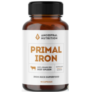 Primal Iron beef spleen supplement bottle