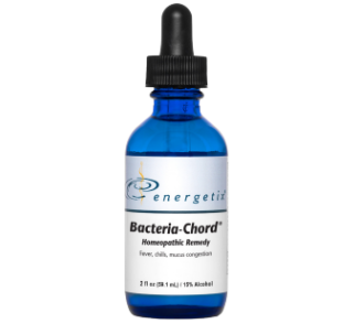 Blue bottle of Energetix Bacteria-Chord homeopathic remedy