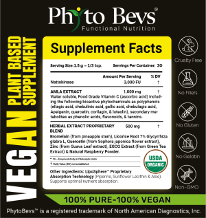 Enterinex_PhytoBevs_30_Servs_Supplement_facts-8 PhytoBevs vegan supplement facts and benefits overview.