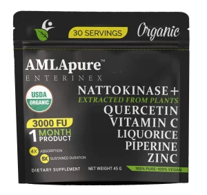 AMLApure dietary supplement with nattokinase and vitamins.