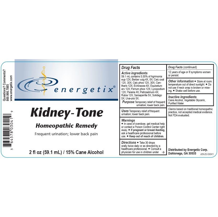 Kidney Tone homeopathic label