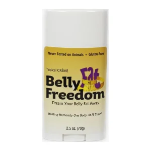 Belly Fat Freedom topical crème by Herbalix, front of the 2.5 oz (70 g) roll-up stick