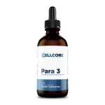 CellCore Para 3 immune and digestive support tincture, front of 59 mL dropper bottle
