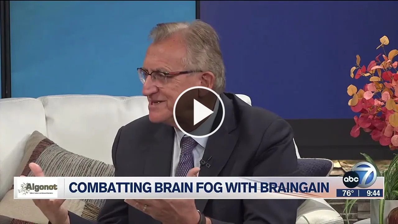 Prof. Theoharides, Algonot's scientific director, talks about BrainGain and brain fog on ABC 7 — video