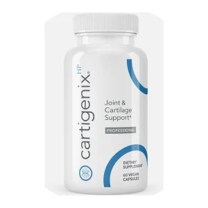 Calroy Cartigenix HP, front of bottle, 60 vegan capsules for joint and cartilage support