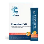 CellCore CoreMend GI box with orange cream stick pack — 30 stick packs for daily gut restoration