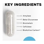 CellCore CT-Zyme key ingredients: amylase, beta glucanase, bromelain, cellulase and BioActive Carbon