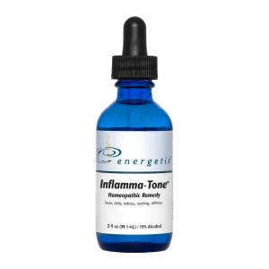 Energetix Inflamma-Tone homeopathic remedy, front of the 2 fl oz dropper bottle
