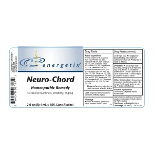 energetix-neuro-chord-label Energetix Neuro-Chord drug facts label with active ingredients and directions
