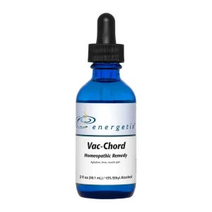 Energetix Vac-Chord homeopathic remedy, 2 fl oz blue dropper bottle, front of label