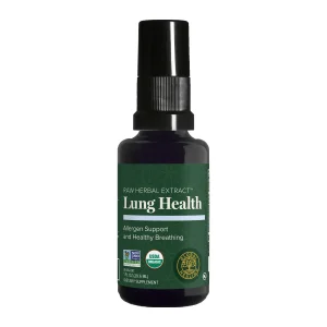 Global Healing Lung Health respiratory support spray, 1 fl oz bottle, front