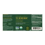 Full Global Healing Turmeric label with suggested use, four turmeric root forms and supplement facts