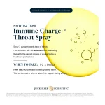 How to take Immune Charge+ Throat Spray: three pumps, hold 30 to 90 seconds, once or twice daily