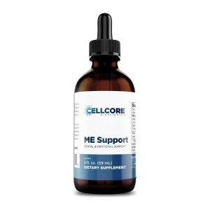CellCore ME Support supplement, front of dropper bottle, 59 ml