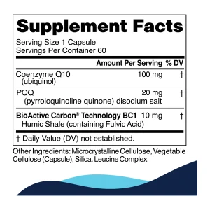 mitoactive-supplement-facts MitoActive supplement facts — ubiquinol CoQ10, PQQ and BioActive Carbon per capsule