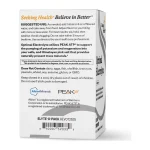 Optimal Electrolyte box side with suggested use, PEAK ATP and allergen information