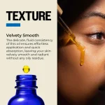 PurO3 graphic: texture — velvety smooth, quick absorption without oily residue
