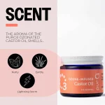 PurO3 graphic: the scent of ozonated castor oil — nutty, earthy, lightning storm