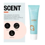 PurO3 graphic: the scent — clean, citrusy and botanical