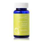 PurO3 Ozone-Infused Olive Oil Capsules, blue bottle of 90 softgel capsules, front