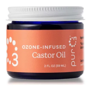 PurO3 Ozone-Infused Castor Oil jar, 2 fl oz (59 ml)