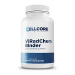 CellCore ViRadChem Binder supplement, front of bottle, 120 capsules