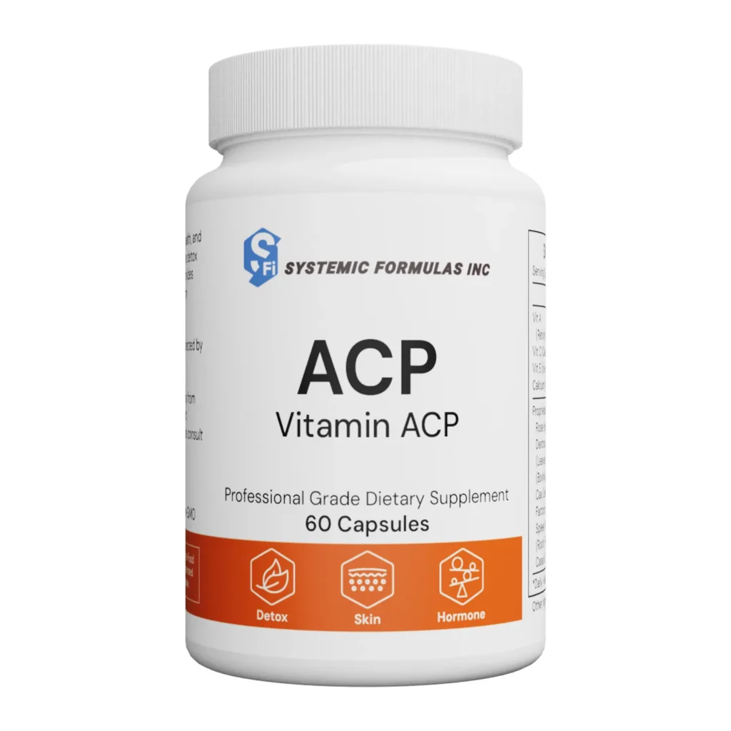 Systemic Formulas ACP Vitamin ACP #101 bottle of 60 capsules, front label