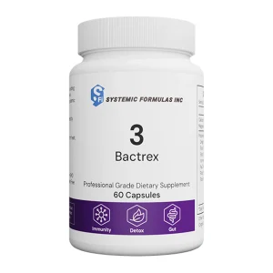 Systemic Formulas 3 Bactrex bottle of 60 capsules, front label