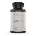 BioImmersion Organic Garlic, front of bottle with 90 capsules