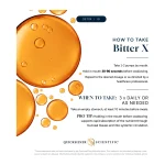 How to take Bitter X: one to two pumps three times daily, held in the mouth before swallowing