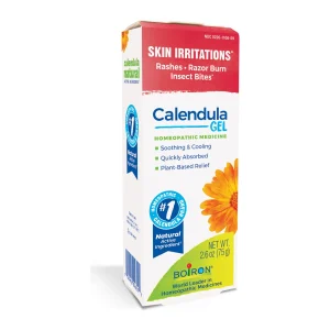 Boiron Calendula Gel carton, 2.6 oz or 75 g, for skin irritations including rashes, razor burn and insect bites