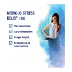 Boiron Gelsemium checklist for nervous stress relief: nervousness, apprehension, stage fright, trembling and headaches