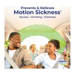 A family in a car with Boiron MotionCalm for the nausea, vomiting and dizziness of motion sickness