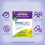 Boiron SleepCalm meltaway tablets: for adults and children aged twelve and up, no water or food needed, melatonin-free and non-habit forming