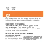 Gb Pituitary Pineal label panel: directions for nutritional use, take for one to three months, GMO free and gluten free