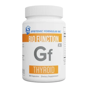 Systemic Formulas Gf Thyroid #39 bottle of 60 capsules, front label