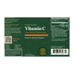 Global Healing Plant-Based Vitamin C full label with suggested use and supplement facts