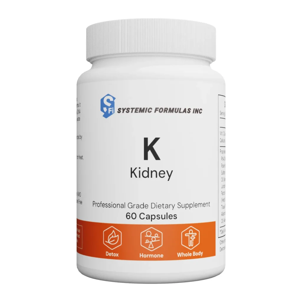 Systemic Formulas K Kidney #56 bottle of 60 capsules, front label