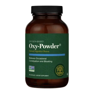 Oxy-Powder supplement, front of bottle, 120 capsules