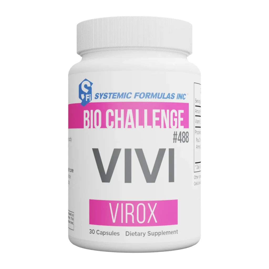 Systemic Formulas VIVI Virox #488 bottle of capsules, front label