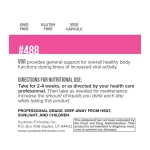 VIVI label panel: directions, professional grade warning, tree nut allergen, cGMP facility and non-GMO