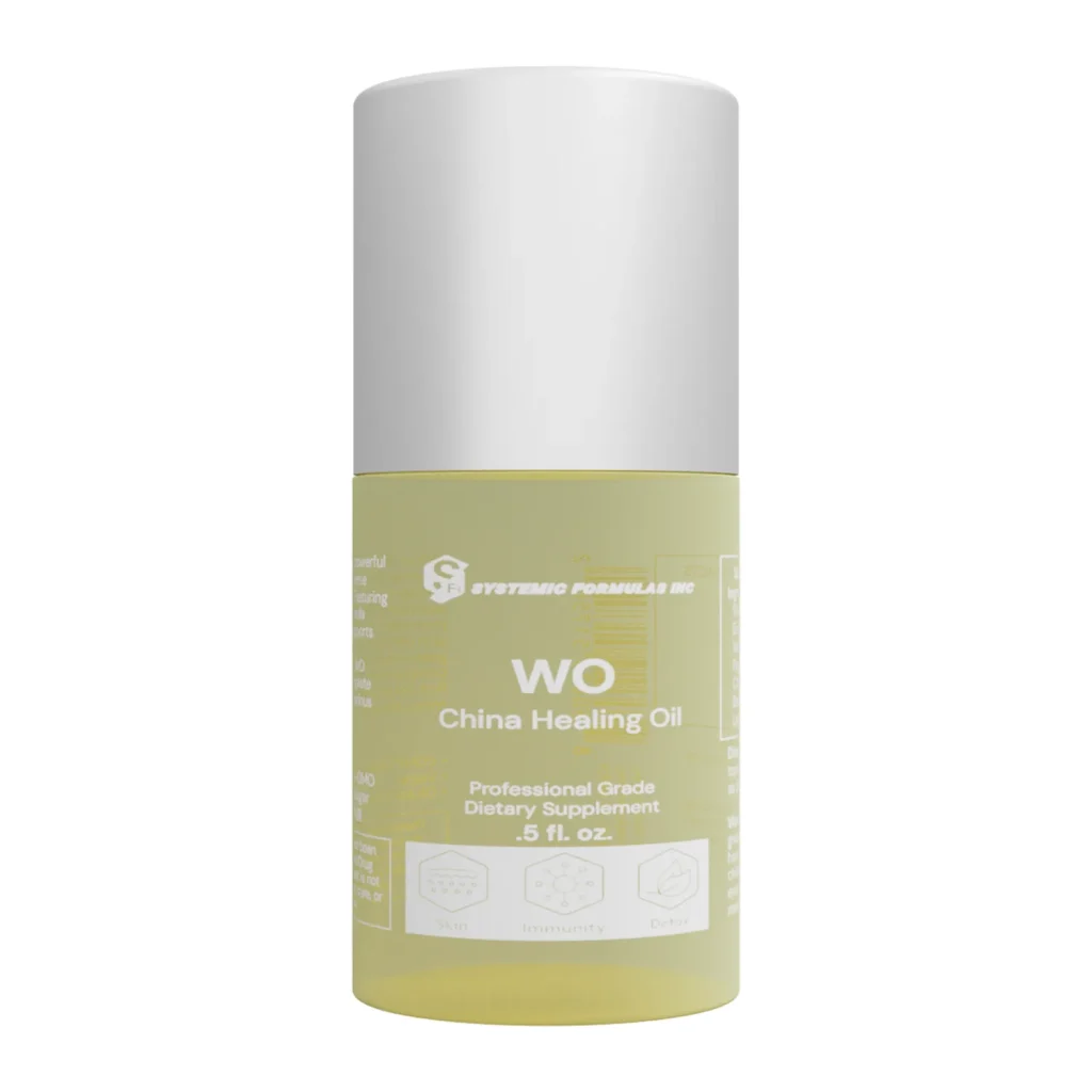 Systemic Formulas WO China Healing Oil, half ounce dropper bottle, front label