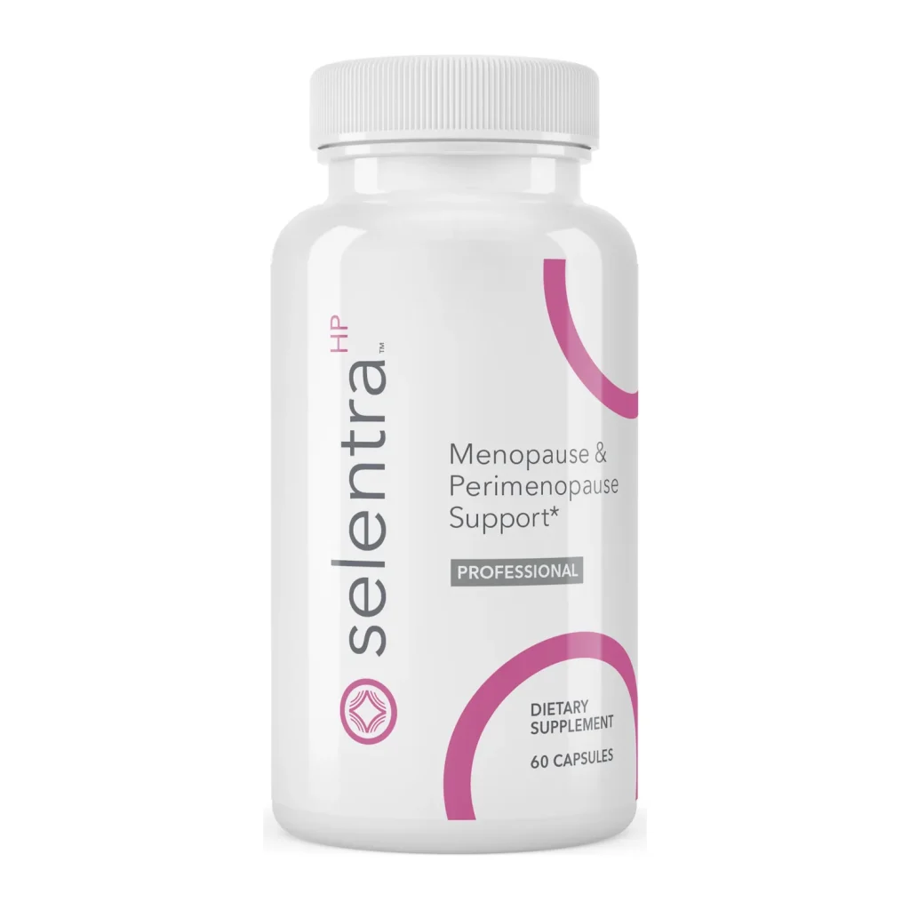 Calroy Selentra HP Menopause & Perimenopause Support, 60 vegan capsules, front of bottle